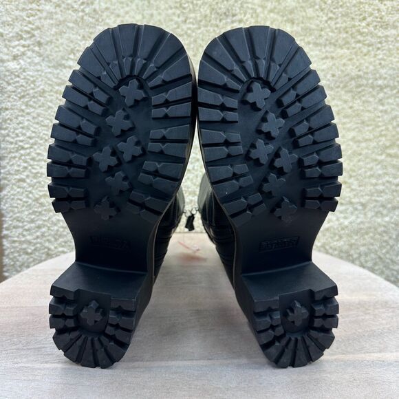 Blondo Reno Womens Size 8.5 Combat Boots Black Waterproof Leather Heel Boots New - Picture 7 of 12